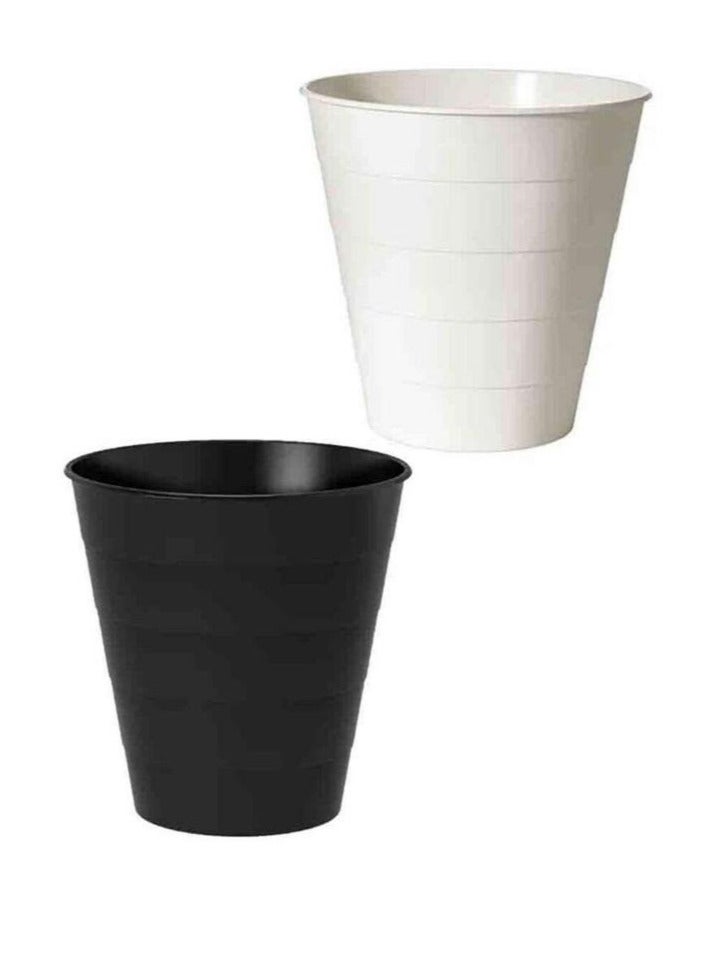 Black and white trash can - Image 1