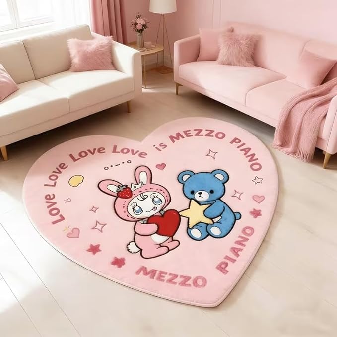 Tnessential Cute Pink Teddy Love Rug - Image 3