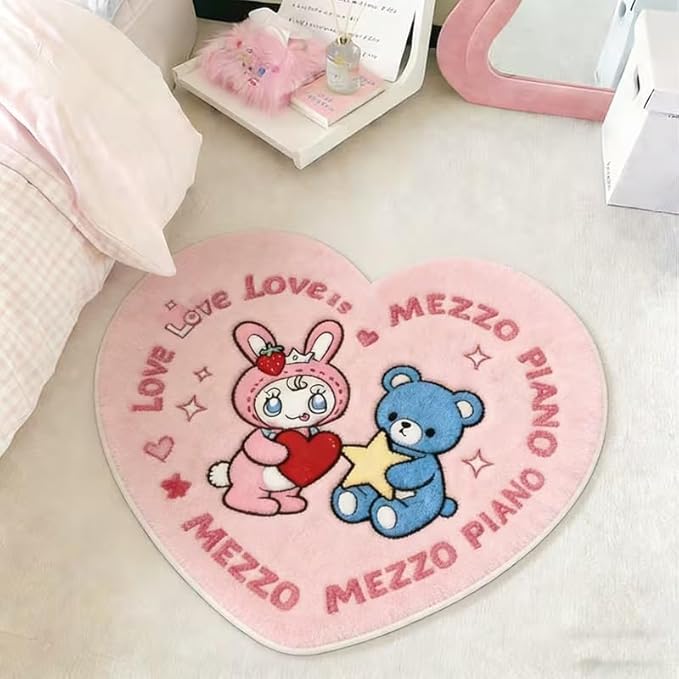Tnessential Cute Pink Teddy Love Rug - Image 2