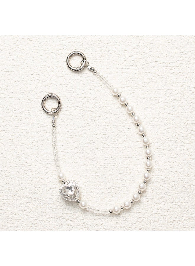 NIBEMINENT Phone Charm/ Chain Strap for Women Girls, Love Short Sleeve Cell Phone Case Lanyard Wrist Strap