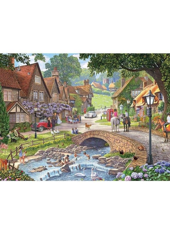 Bits and Pieces 4In1 Multipack 1000 Piece Jigsaw Puzzles For Adultseach Measures 20" X 27" (51Cm X 69Cm)Village Life By Artist Steve Crisp  - Image 3