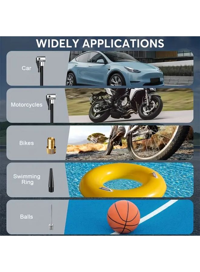 Black Portable Air Compressor Inflator 150PSI Fast Inflation USB Tire Pump for Car Motorcycle - Image 5