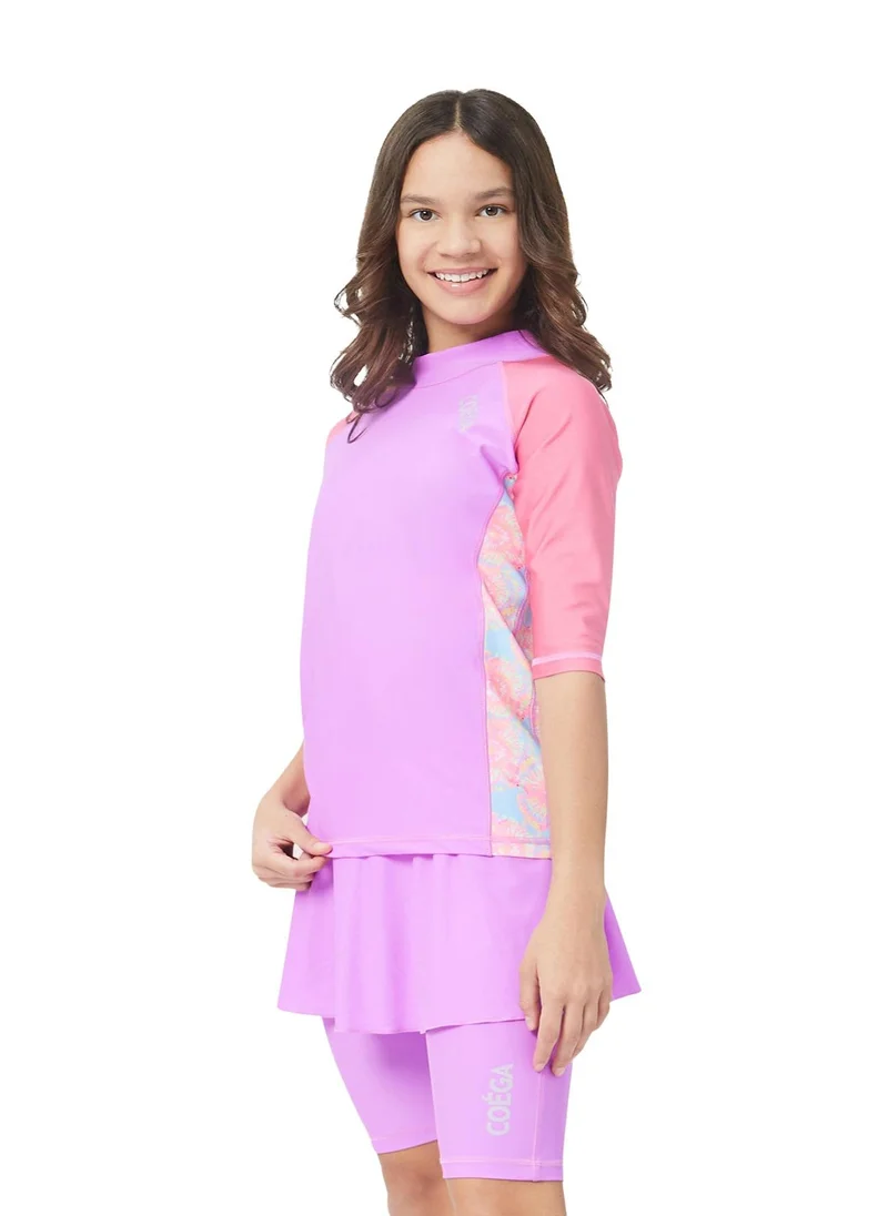 COEGA SUNWEAR COEGA Girls Youth Two Piece Suit - Pink Blue Tie Dye