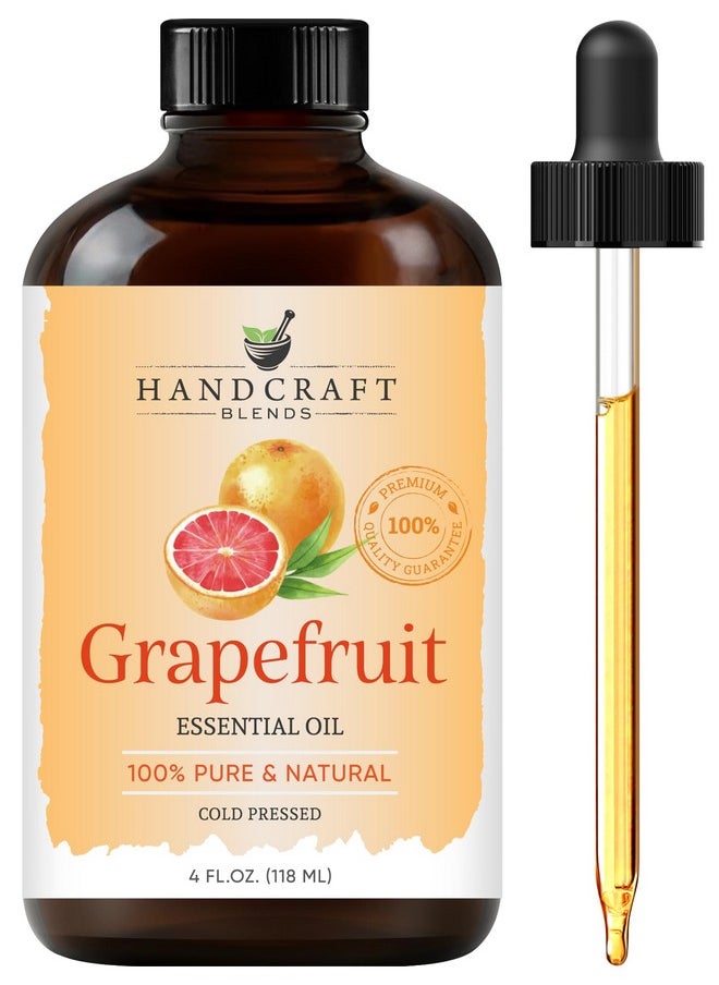 handcraft Blends Grapefruit Essential Oil Huge 4 Fl Oz 100% Pure And Natural Premium Grade With Glass Dropper  - Image 1