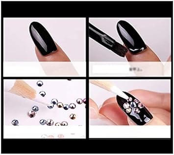 أداة اختيار الجواهر من JP Arts Crafts 5 قطع قلم شمعي مزود بأحجار لامعة قلم حفر قلم جواهر كريستال قلم نقاط الماس أداة اختيار الماس لتزيين الأظافر - Image 3