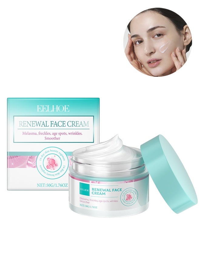 EELHOE Renewal Face Cream, Dark Spot Remover For Face, Anti-Wrinkle Cream for Melasma and Freckles, Repair and Brighten Cream, Face Cream for All Skin Sypes - 50G - Image 1