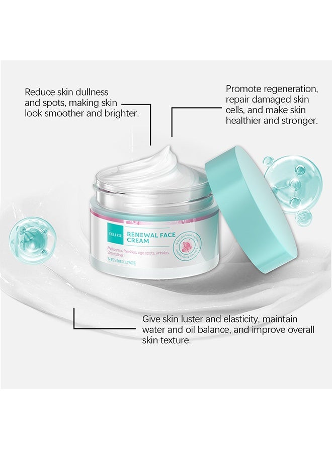 EELHOE Renewal Face Cream, Dark Spot Remover For Face, Anti-Wrinkle Cream for Melasma and Freckles, Repair and Brighten Cream, Face Cream for All Skin Sypes - 50G - Image 4