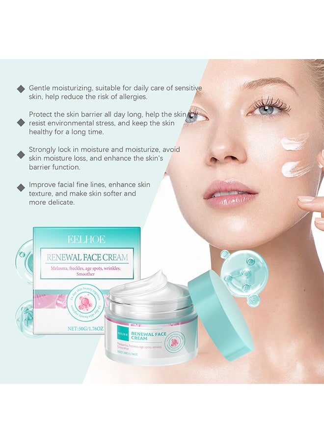 EELHOE Renewal Face Cream, Dark Spot Remover For Face, Anti-Wrinkle Cream for Melasma and Freckles, Repair and Brighten Cream, Face Cream for All Skin Sypes - 50G - Image 3