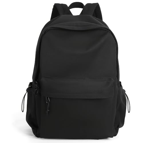 Glowic Laptop Backpack, 2 compartments, bottle holder, organizer, school bag for boys and girls, college bag for women and men, office bag, travel bag (Black) - Image 1