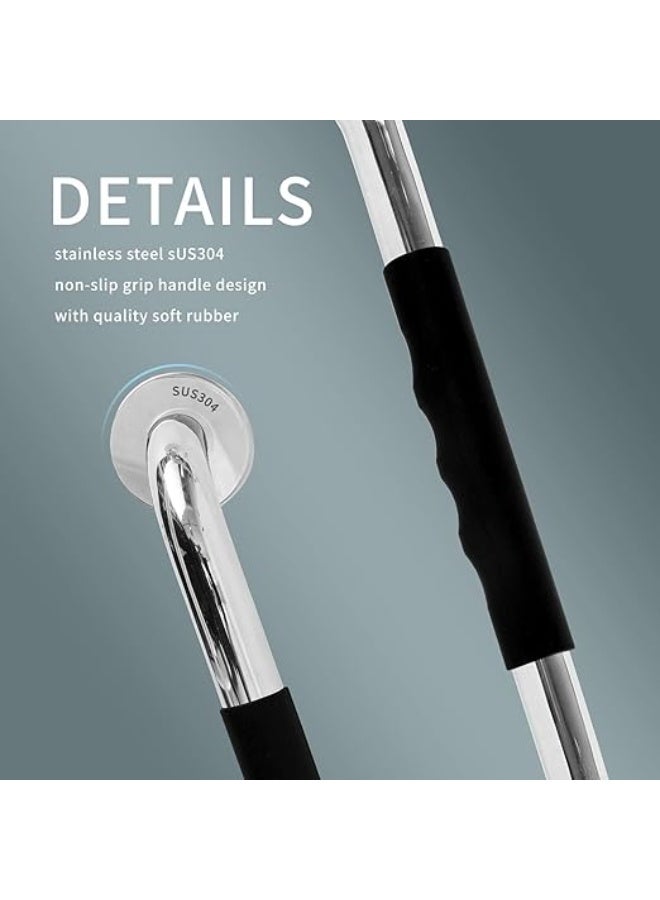 2 PCS Shower Grab Bar,40cm Stainless Steel Bathroom Shower Handle,Grab Bars for Bathroom,Safety Hand Rail Support, Assist Bath Handle for Elderly,Handicap,Senior - Image 5