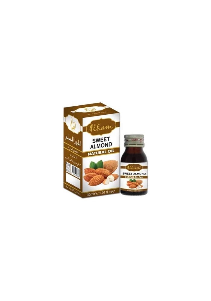 ilham Sweet Almond Natural Oil for Body and Hair - 30ml