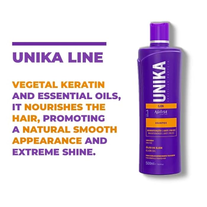 agilise Unika Batana Oil Sulfate-Free Shampoo for Keratin Treated & Chemically Treated Hair - Olive, Coconut & Ojon (Batana) Oil, Paraben-Free, Color-Safe Smoothing & Repair, pH Balanced 4.0-5.0 - Image 3