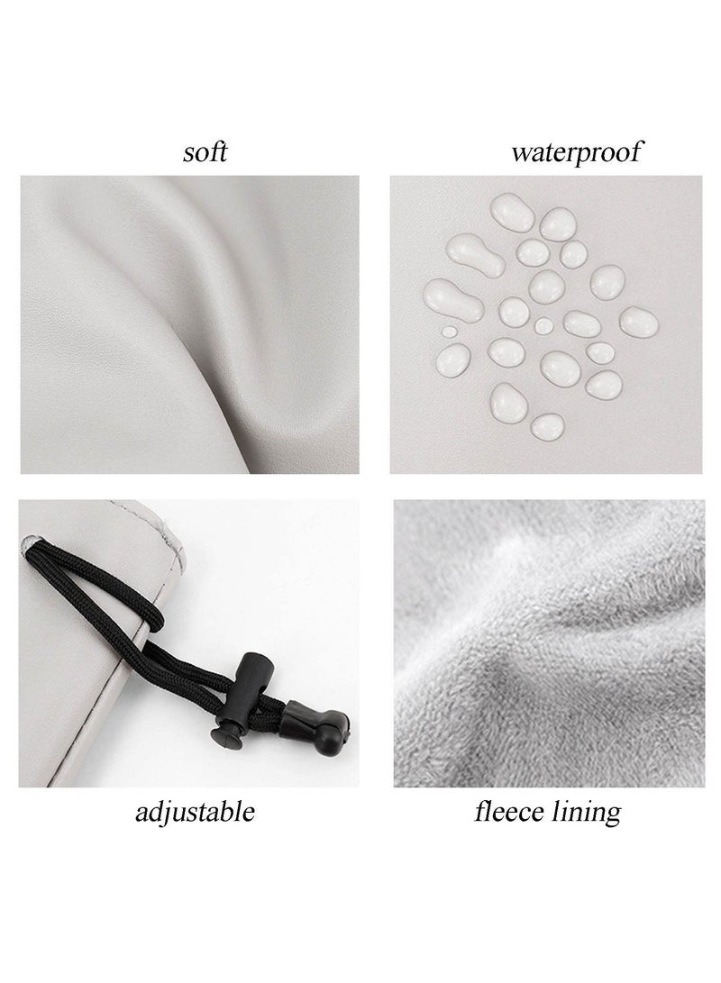 Dyson Supersonic Hair Dryer Organizer - Waterproof PU Leather Travel Bag with Drawstring and Separate Pocket for Dyson Airwrap Styler and Curling Iron Accessories, Gray - Image 4