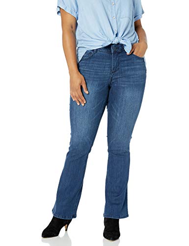 Democracy Womens Plus Size Ab Solution Itty Boot Jeans, Blue, 16 US - Image 5