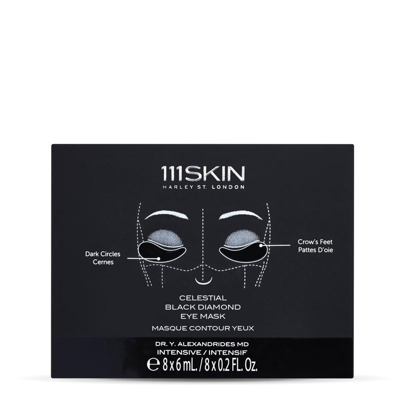 111SKIN قناع العين من 111SKIN الماسي الأسود السماوي | مكافحة الخطوط الدقيقة، التجاعيد، الجفاف | مجموعة من 8 (8 × 0.2 أونصة) - Image 3