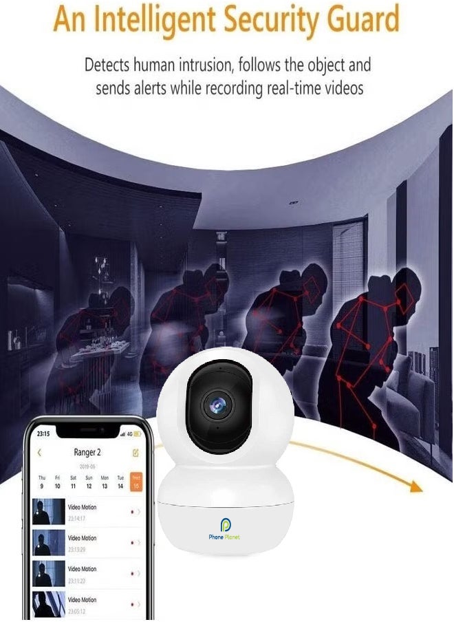 Phone Planet - Three 3 megapixel Smart Home Security cameras Support for Alexa and Google Assistant for easy use and 360 degree control SD card up to 256 GB Enjoy a unique monitoring experience - Image 1