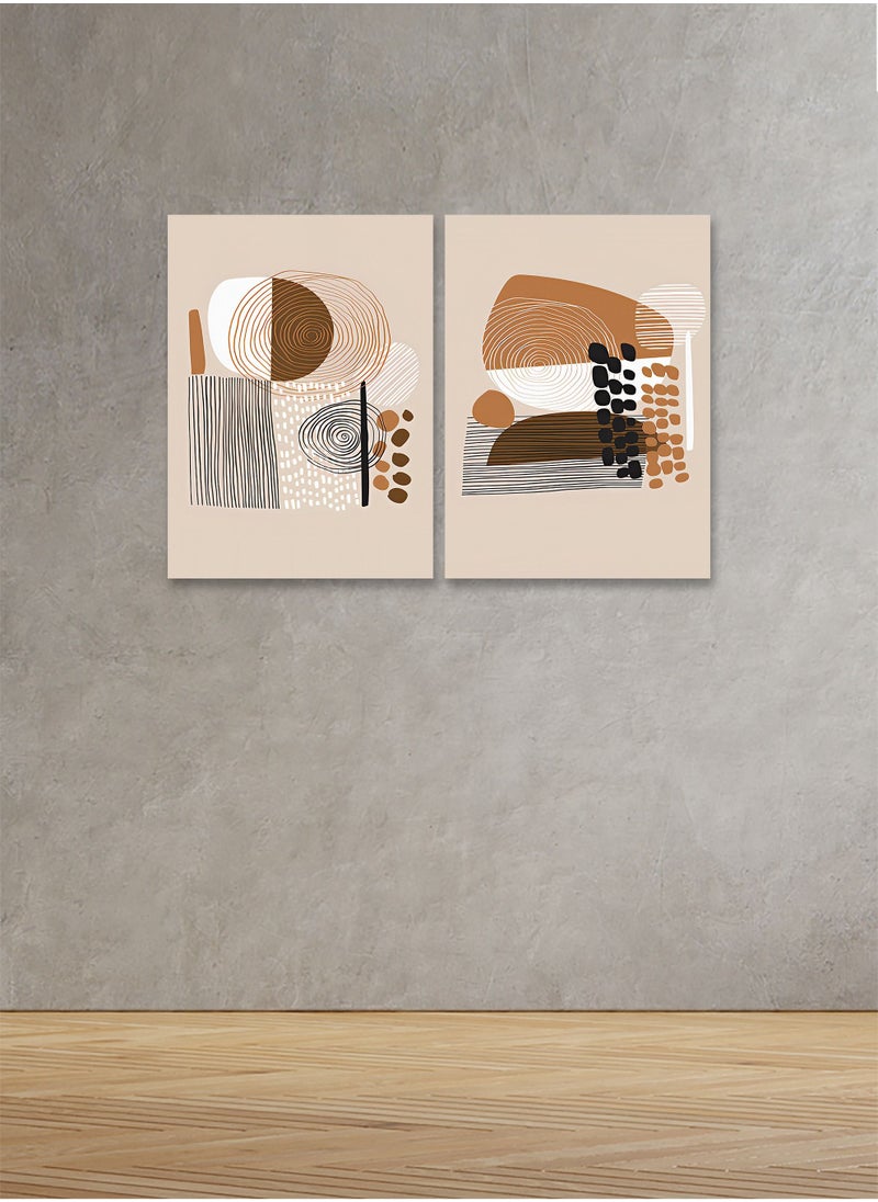 Marktna Decorative Wall Art Painting with a Modern Design, 2 pieces, Size 80x60 cm  - Image 1