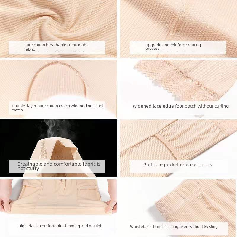 Pocket Safety Pants Womens Summer Anti-running Thin Modal Cotton Large Size Boxer Briefs Three-point Lace Base Shorts Grey 017 - Image 5