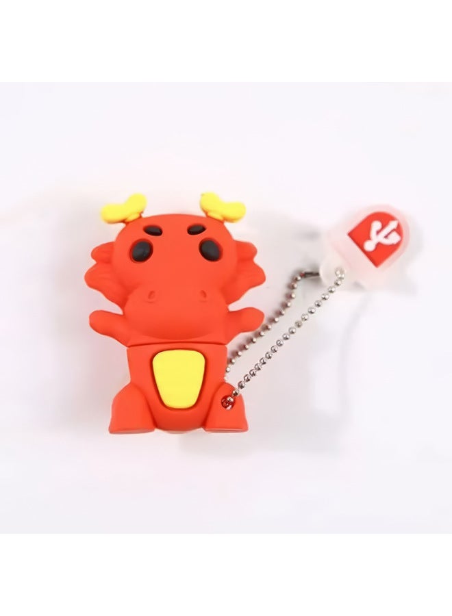 Pvc Creative 12 Zodiac Personality Cute Cartoon High-speed U Disk Gift Customization 64G 128G-Color:Dragon-Capacity:16GB  - Image 1