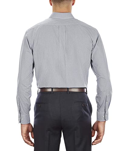 Van Heusen Men's Regular Fit Gingham Button Down Collar Dress Shirt, Black, X-Large - Image 3