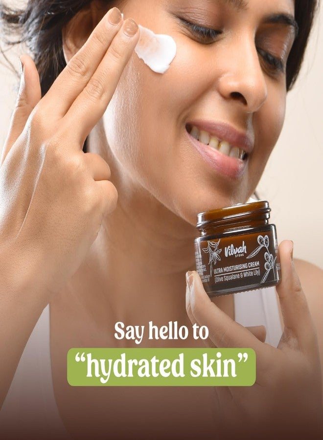 vilvah STORE كريم فيلوف للترطيب الفائق | للبشرة العادية، الجافة والحساسة | للوجه، اليدين والجسم | كريم غير دهني مع سكوالين الزيتون وزهرة اللوتس البيضاء | 50 مل - Image 2