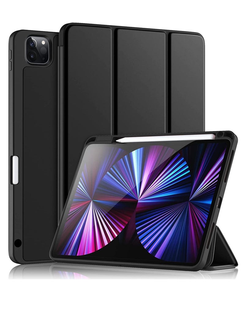 Case Compatible with iPad Pro 11 Case 2021/2020 with Pencil Holder, for iPad Pro 11 Inch Case 3rd/2nd Generation, Trifold Stand Protective Case with Soft TPU Back - Image 1