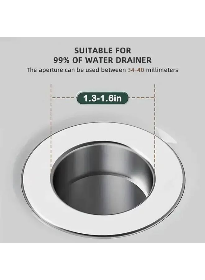 Copper Core Pop Up Press Type Sink Drain Stopper With Hair Catcher Anti Odor Filter - Image 5