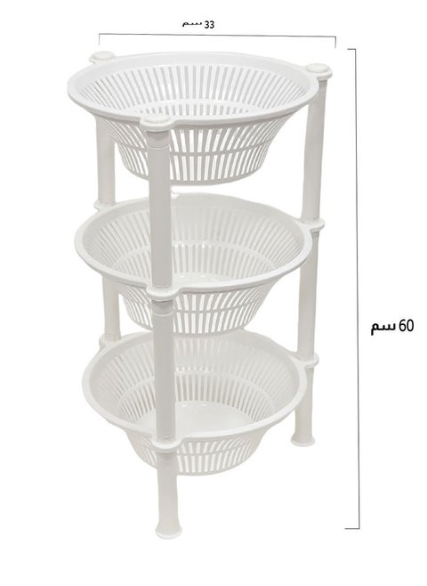 3 Tier Round Shelves Vegetable Rack  60x33 centimeter