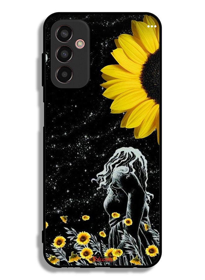 Tolwak Samsung Galaxy M13 Protective Case Cover Girl Look At Moon Art - Image 2