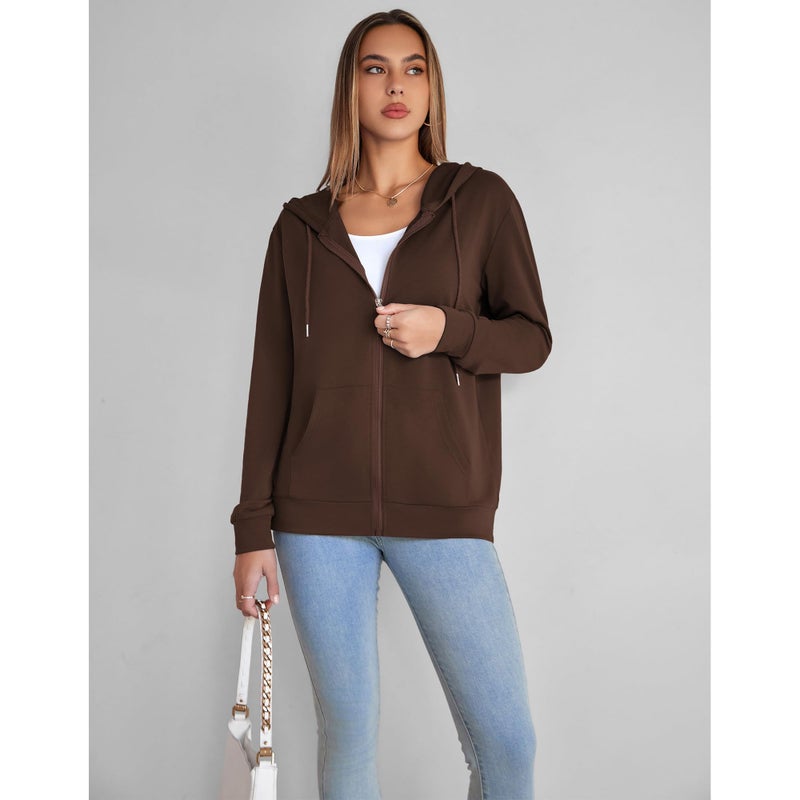Witsmile Womens Zip Up Hoodies Fall Fashion Outfits Casual Jackets Light Weight Long Sleeve Sweatshirt - Image 4