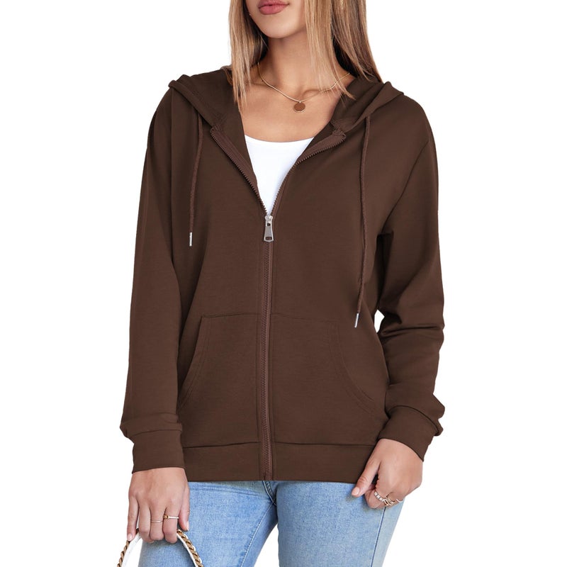 Witsmile Womens Zip Up Hoodies Fall Fashion Outfits Casual Jackets Light Weight Long Sleeve Sweatshirt - Image 1