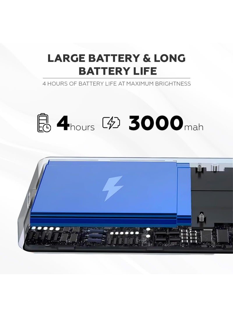 AMROAH 120 ضوء سيلفي LED 3000mAh 6 بطاقات ألوان قابلة لإعادة الشحن عبر USB للصور والفيديو، ضوء LED محمول مع مشبك أمامي وخلفي للهواتف آبل آيفون والأجهزة اللوحية آيباد واللابتوبات والمكياج وتيك توك البث المباشر - Image 2