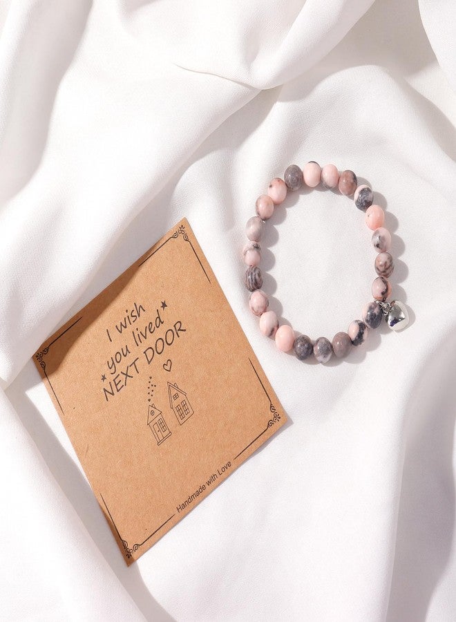72ore Natural Stone Beaded Bracelet Friendship Bracelets Heart Charm Trendy Jewelry Gifts for Women Christmas Friendship Gifts - Image 4