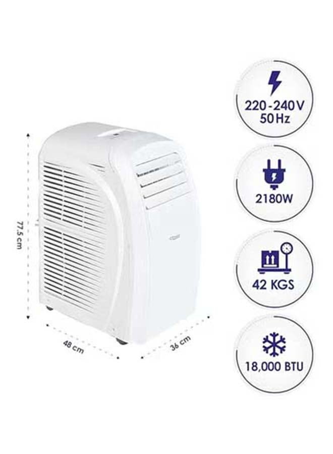 SUPER GENERAL 1.5 Ton Portable Air Conditioner, 18000 BTU, 24h Timer, Powerful Cooling, Low Noise - SGP184T3 White - Image 2