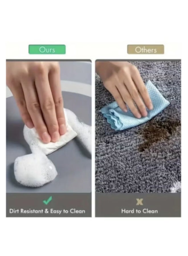 Arabest Diatom Bath Mat, Anti-Slip Bathroom Floor Mats and Quick Dry Bath Rug, Super Absorbent Bathtub Mat with Non-Slip, Thickened,Soft, Easier Clean Carpet (40 x 60 cm, Grey Rectangle) - Image 4