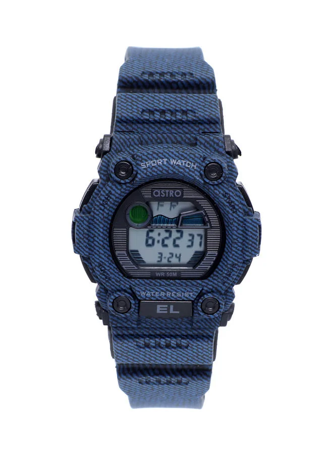 ASTRO Astro Men's Watch, Digital Display and Plastic Strap - A21901-PPNB, Navy Blue