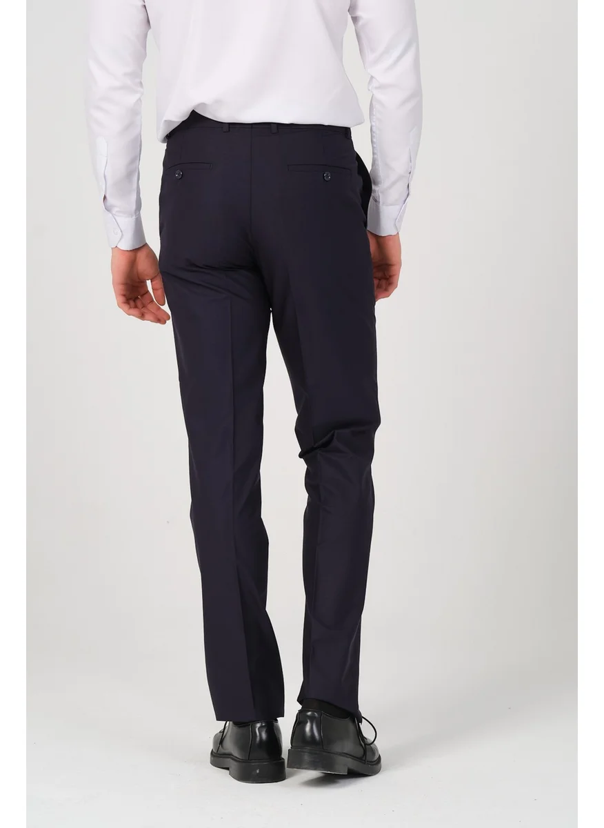 هايمان Men's Regular Fit Fabric Trousers