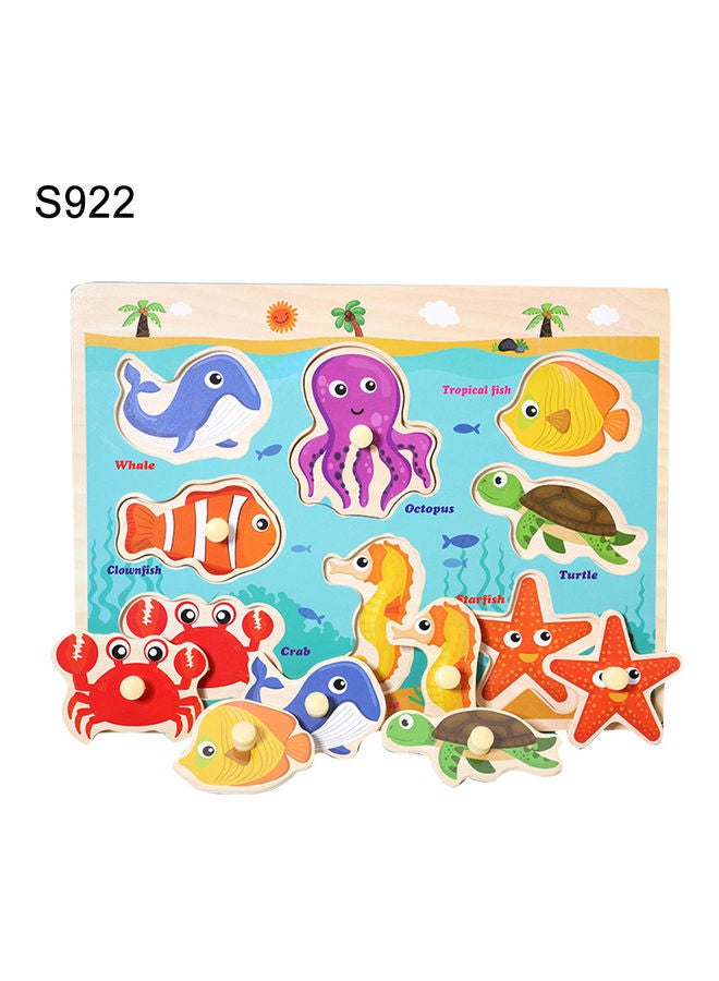 Water Animals Themed Wooden Puzzle Set