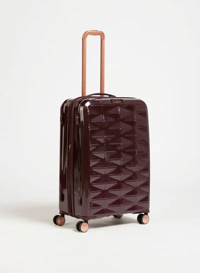 it Textured Hardcase Luggage Trolley Bag with Retractable Handle