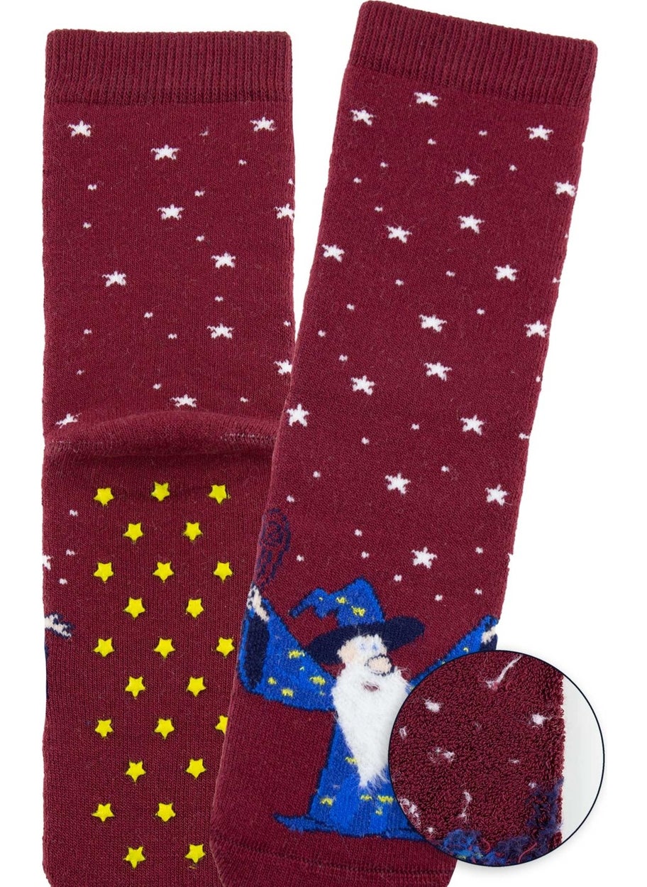 Bross 3 Star Non-Slip Sole Towel Children's Socks  - Image 4