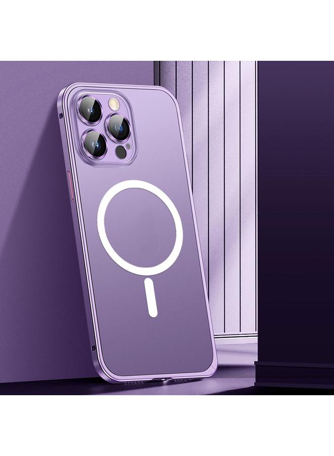 Zaboon Case For iPhone 13 Pro Spring Buckle Metal Frosted Magsafe Phone Case - Image 1