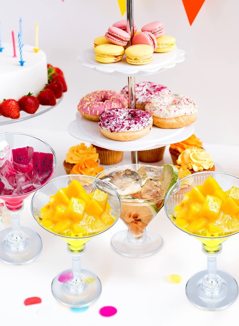 Plastic Martini Glasses, 40 Pack Disposable Plastic Glasses, Appetizer Dessert Cups, Dessert Cup, Mini Martini Plastic Cups, Unbreakable Mini Glasses, for Drink Ice Cream Wedding Party 150ML  - Image 3