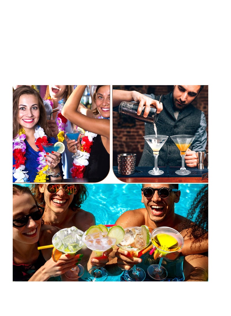 Plastic Martini Glasses, 40 Pack Disposable Plastic Glasses, Appetizer Dessert Cups, Dessert Cup, Mini Martini Plastic Cups, Unbreakable Mini Glasses, for Drink Ice Cream Wedding Party 150ML  - Image 5