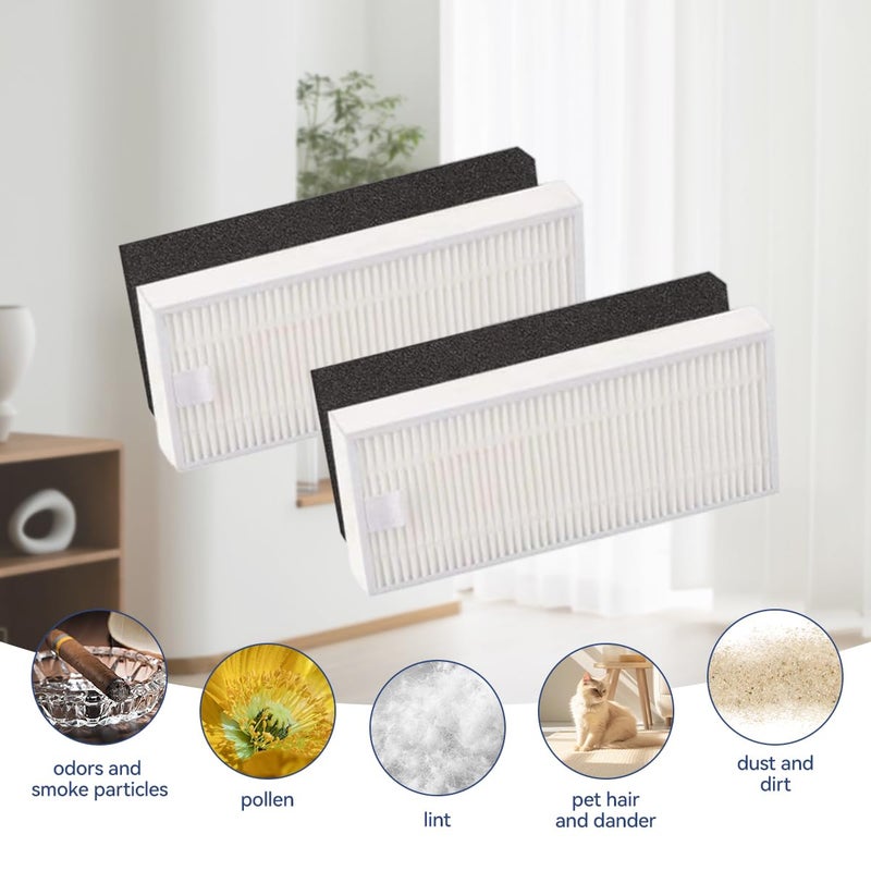 Verilux Replacement Filters for Ecovacs Deebot Y1 pro Vacuum Cleaner Capturing Larger Particles and Debris Tailorted fit Replacement Primary Filters for Ecovacs Deebot Y1 pro Pack of 4 - Image 4