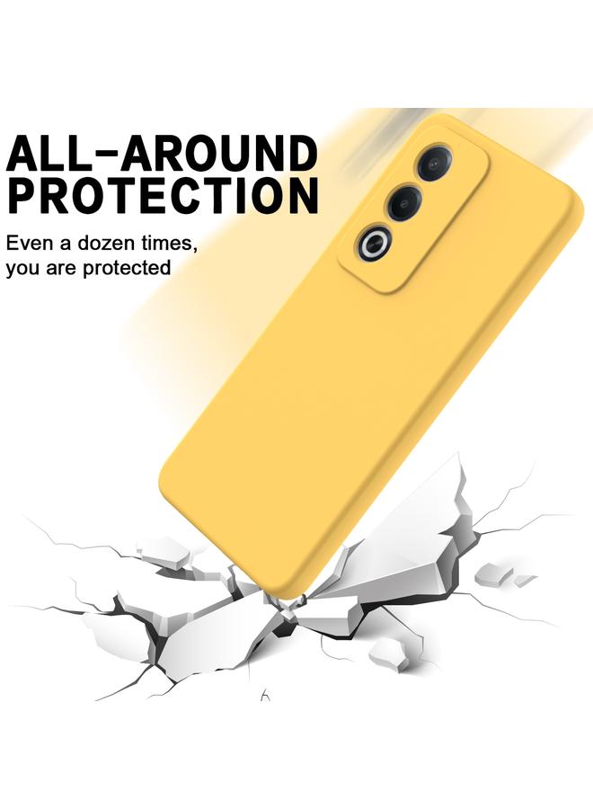 erorex Case For OPPO A3 Pro 5G India Pure Color Liquid Silicone Shockproof Phone Case - Image 5