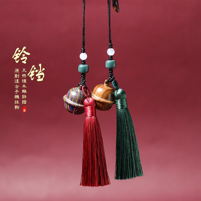 Sandalwood Painted Wood Bell Simple Pendant Tassel Bell Pendant Bell Bracelet Bracelet Diy Jewelry Pendant - Image 2