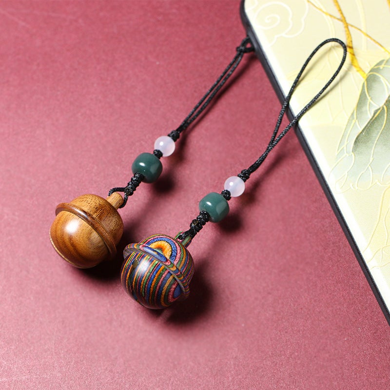 Sandalwood Painted Wood Bell Simple Pendant Tassel Bell Pendant Bell Bracelet Bracelet Diy Jewelry Pendant - Image 5