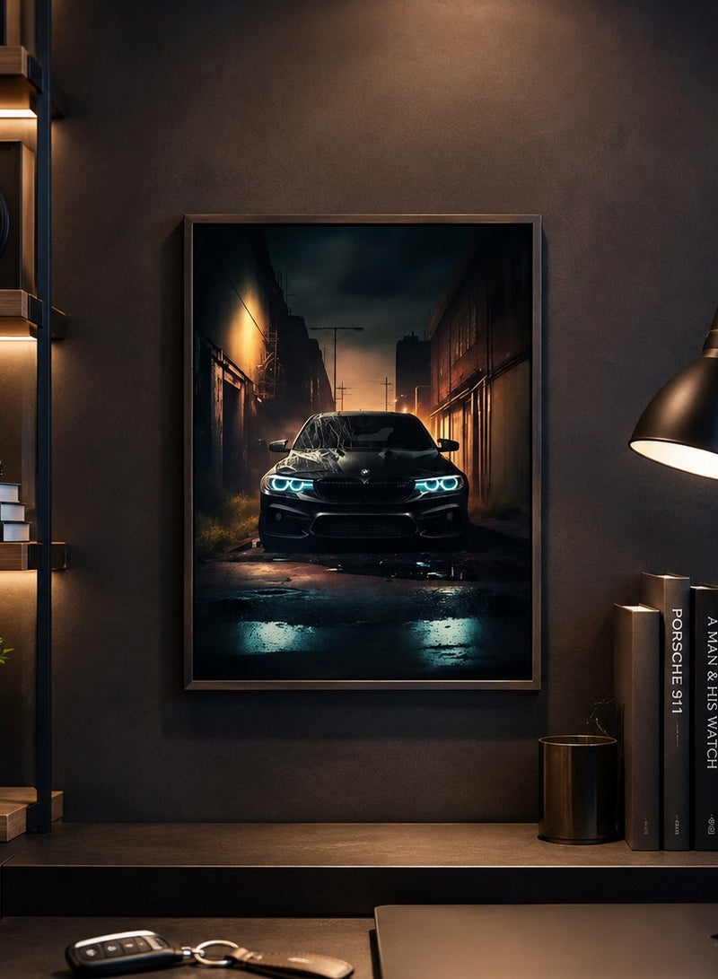 لوحة سيارة كانفس بإطار 30 × 40 سم – طباعة رقمية عالية الجودة لديكور غرف النوم والألعاب والمكاتب وغرف المعيشة وديكور الحائط العصري - Image 1
