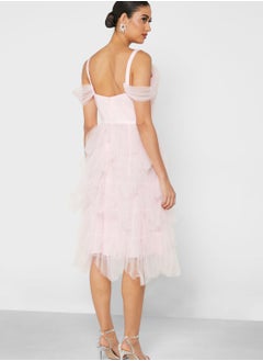 True Decadence Pleated Petal Skirt Midi Dress  - Image 2