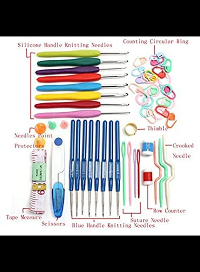 NIBEMINENT Magic Crochet Suit Sewing Knitting Tools Set Multicolour - Image 5